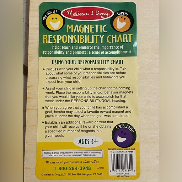 Melissa & Doug Deluxe Wooden Magnetic Responsibility Chart With Magnets - Picture 3 of 15